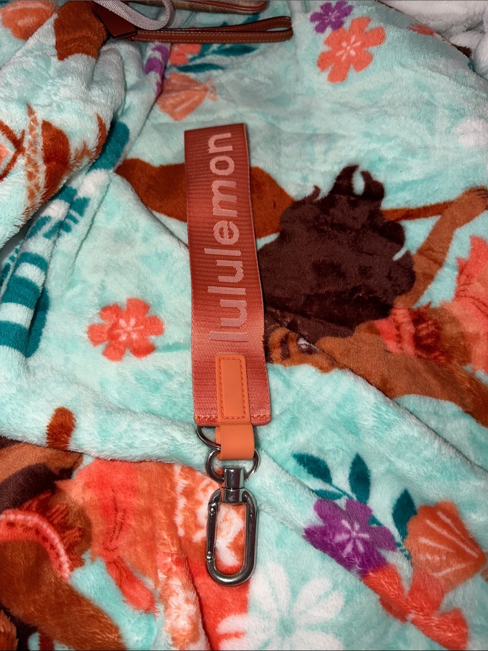 lululemon athletica Coral-Orange Key Wrist Strap